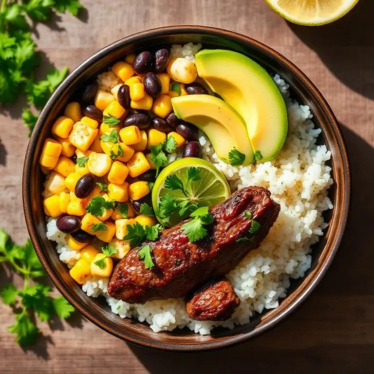 Cilantro Lime Steak and Rice Bowls